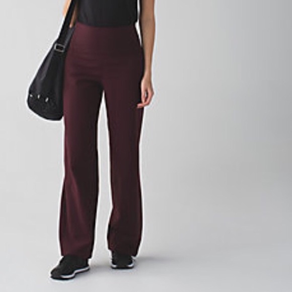 🍋lululemon Sit in Stillness Merlot pants❤️EUC - Picture 1 of 13